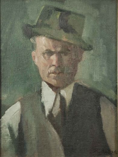 man painting