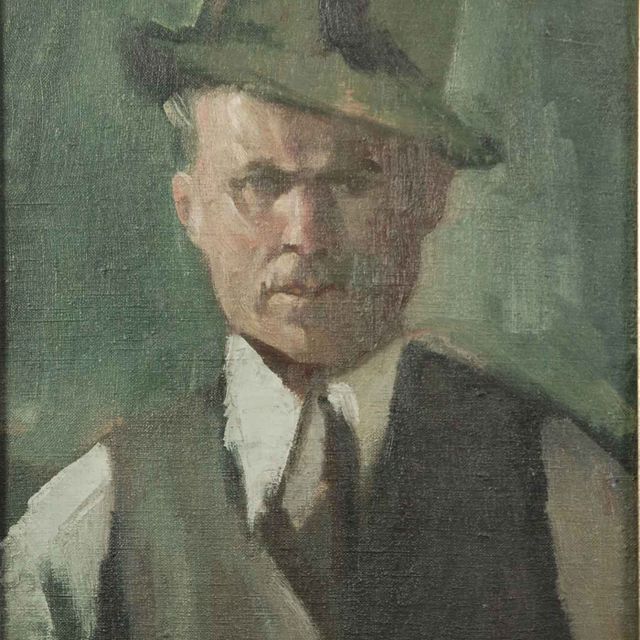 man painting